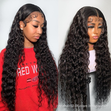 Cheap 13x6 Lace Frontal Wig With Baby Hair Cambodian Virgin Human Hair Extensions Deep Wave Curly Hair HD Lace Front Wigs